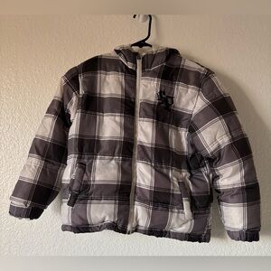 South Pole Black and White Plaid Jacket Size XL (7)